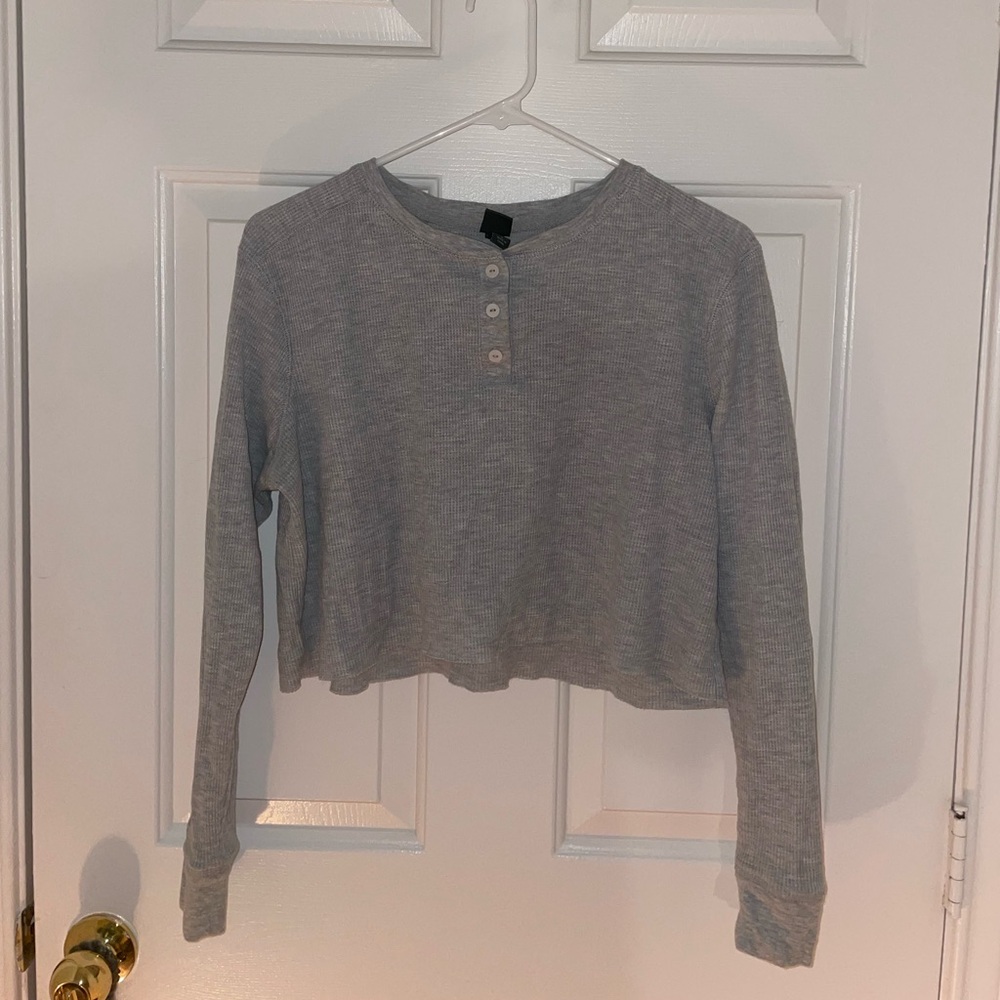 Wild Fable Cropped Waffle T-Shirt